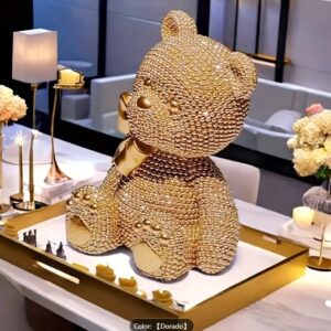 Oso Decorativo Dorado – Elegancia y estilo para tus espacios