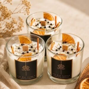 Vela Lotus NARANJA Y PIMIENTA - ULTRA INTENSO  o FLORES SILVETRES