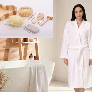 SET DE SPA Y CUIDADO PERSONAL – 6 PIEZAS + BATA DE SPA