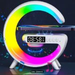 Base de Carga Inalámbrica 3 en 1 con Altavoz y Luz RGB